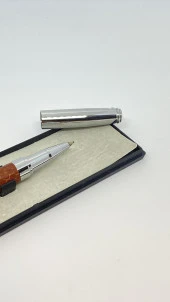 DivitPen Kahverengi Deri Roller Kalem - 2