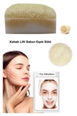 3'lü Set Kabak Lifli Yüz Pedi Kabak Lifli Eşek Sütlü Peeling Sabun Canlandırıcı Cilt Bakım Yüz Maske - 1