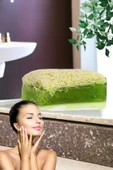 %100 El Yapımı Doğal Kabak Lifli Keçi Sütü Aloe Vera Sabun 120 Gr - 4