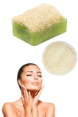 2'li Doğal Set Kabak Lifli Avokado Sabun Peeling Bakım Sıkılaştırma Akne Temizleme Lifli Yüz Pedi - 1