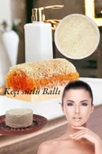 3'lü Yüz Temizleme Leke Akne Ölü Deri Peeling Ruşur Taşı Masaj Etkili Keçi Sütlü Ballı Sabun - 4