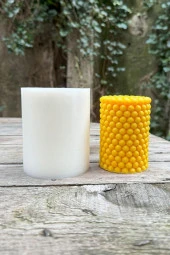 Bubble Silindir Tekli Mum Kalıbı (Silikon) thumbnail 3