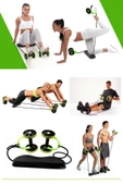 3'lü Set Karın Kası Yapıcı Spor Aleti Kas Germe Güçlendirme 3'lü Pilates Bandı Sayaçlı Atlama Ipi - 2