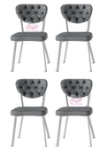Simge Metal Sandalye Renkli Ayak 4 Lü Set Cafe,Restaurant,Mutfak,Salon,Yemek Odası Sandalyesi - 9
