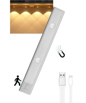 Gri Sensörlü, Mıknatıslı -3 Işık Renkli / USB Şarjlı Armatür - 1