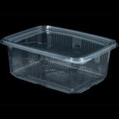 Kullan At Plastik Kilitli Şeffaf Düz Kapaklı Gıda Saklama Kabı Sızdırmaz Kap -2000 cc - 75 Adet thumbnail 1