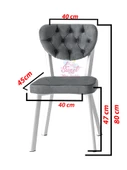 Simge Metal Sandalye Renkli Ayak 6 Lı Set Cafe,Restaurant,Mutfak,Salon,Yemek Odası Sandalyesi - 12