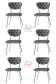 Simge Metal Sandalye Renkli Ayak 6 Lı Set Cafe,Restaurant,Mutfak,Salon,Yemek Odası Sandalyesi - 1