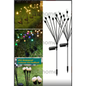 8 LED'Lİ GÜNEŞ ENERJİLİ BAHÇE ÇİTİ AYDINLATMA LAMBA (RENKLİ) - 1