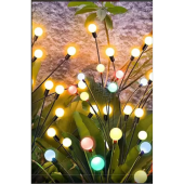 8 LED'Lİ GÜNEŞ ENERJİLİ BAHÇE ÇİTİ AYDINLATMA LAMBA (RENKLİ) - 2
