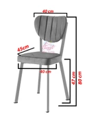 Esinti Metal Sandalye Renkli Ayak 2 Li Set Cafe,Restaurant,Mutfak,Salon,Yemek Odası Sandalyesi - 10