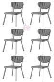 Esinti Metal Sandalye Renkli Ayak 6 Lı Set Cafe,Restaurant,Mutfak,Salon,Yemek Odası Sandalyesi - 1