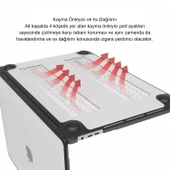 MacBook Air 13.3 M1 Kılıf Outdoor Shockproof Hibrit Hard Case TPU Bumper Anti-Fingerprint Mat A1932 A2179 A2337 thumbnail 7