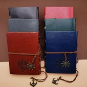 Deri Pusula Tasarımlı Defter - 2