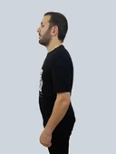 Erkek Basc Sıfır Yaka Basic Siyah Tişört - 3