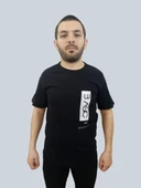 Erkek Basc Sıfır Yaka Basic Siyah Tişört - 1