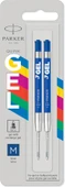 Parker Jel Kalem Refill, Plastik Gövde, 2'li Blister, M uç, Mavi - 1