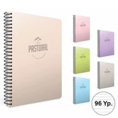 Gıpta Pastoral 17x24cm 96yp Spiralli Plastik Kapak Kareli Defter - 1 Adet - 1