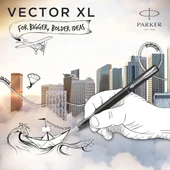 Parker Vector XL Mat Dolma Kalem, M Uç - Siyah / thumbnail 2