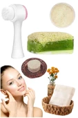 5'li Set Cilt Yüz Masaj Kırışıklık Beyazlatıcı Bakım Seti Temizleme Peeling Gerdirme Ruşur Taşı - 1