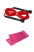 Kondisyon Fitnes Spor Uzunluğu Ayarlanabilir Atlama Ipi Pilates Egzersiz Direnç Spor Bandı 2li Set - 1