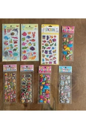 8 Adet Birden Çocuk Eğitici Sticker Çıkartma Seti Model 1 - 1