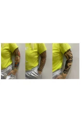 Kızlar Serisi 3 çift 6 adet Giyilebilir Dövme Sleeve tattoo  Set29 thumbnail 2