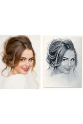 Özcan Tasarım Kişiye Özel Karakalem Çalışması ( 21 Cm X 30 Cm ) thumbnail 1