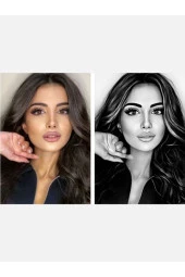 Özcan Tasarım Kişiye Özel Karakalem Tasarımı ( 21 Cm X 30 Cm ) - 1