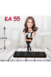 Özcan Tasarım Kişiye Özel Ahşap Biblo - Kahraman Kadın Karikatür Biblo 8 thumbnail 1