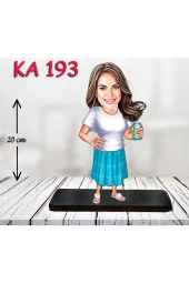 Özcan Tasarım Kişiye Özel Ahşap Biblo - Kadın Karikatür Biblo - Kadın Biblo 42 thumbnail 1