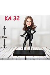 Özcan Tasarım Kişiye Özel Ahşap Biblo - Kahraman Kadın Karikatür Biblo 4 thumbnail 1