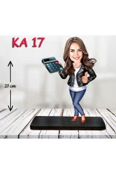 Özcan Tasarım Kişiye Özel Ahşap Biblo - Kadın Karikatür Biblo - Kadın Biblo 6 thumbnail 1