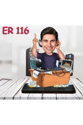 Özcan Tasarım Kişiye Özel Ahşap Biblo - Masa Başı Karikatür Biblo - Erkek Biblo 26 thumbnail 1