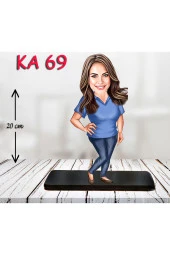 Özcan Tasarım Kişiye Özel Ahşap Biblo - Kadın Karikatür Biblo - Kadın Biblo 17 thumbnail 1