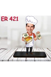 Özcan Tasarım Kişiye Özel Ahşap Biblo - Erkek Meslek Karikatür Biblo 61 - 1