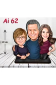 Özcan Tasarım Kişiye Özel Ahşap Biblo - Aile Karikatür Biblo - 3 Kişilik Aile Biblo 18 thumbnail 1