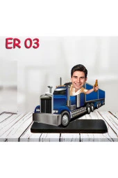 Özcan Tasarım Kişiye Özel Ahşap Biblo - Araç Kullanan Erkek Karikatür Biblo 3 thumbnail 1