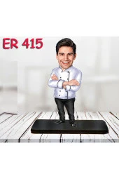 Özcan Tasarım Kişiye Özel Ahşap Biblo - Erkek Meslek Karikatür Biblo 55 thumbnail 1