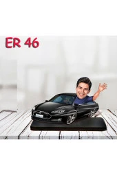 Özcan Tasarım Kişiye Özel Ahşap Biblo - Araba Kullanan Erkek Karikatür Biblo 13 thumbnail 1