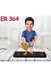 Özcan Tasarım Kişiye Özel Ahşap Biblo - Erkek Meslek Karikatür Biblo 4 thumbnail 1