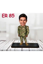 Özcan Tasarım Kişiye Özel Ahşap Biblo - Erkek Asker Karikatür Biblo 10 thumbnail 1