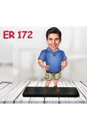 Özcan Tasarım Kişiye Özel Ahşap Biblo - Erkek Karikatür Biblo - Erkek Biblo 37 thumbnail 1