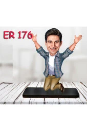 Özcan Tasarım Kişiye Özel Ahşap Biblo - Erkek Karikatür Biblo - Erkek Biblo 41 - 1