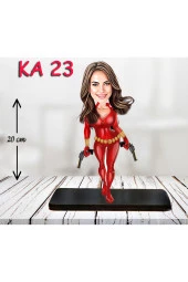 Özcan Tasarım Kişiye Özel Ahşap Biblo - Masa Başı Karikatür Biblo - Kadın Biblo 7 - 1