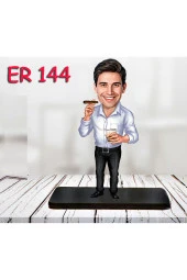 Özcan Tasarım Kişiye Özel Ahşap Biblo - Erkek Karikatür Biblo - Erkek Biblo 9 thumbnail 1