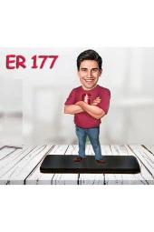 Özcan Tasarım Kişiye Özel Ahşap Biblo - Erkek Karikatür Biblo - Erkek Biblo 42 thumbnail 1