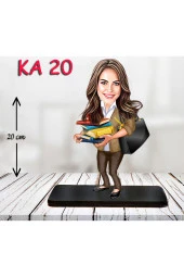 Özcan Tasarım Kişiye Özel Ahşap Biblo - Kadın Karikatür Biblo - Kadın Biblo 7 thumbnail 1