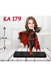 Özcan Tasarım Kişiye Özel Ahşap Biblo - Kahraman Kadın Karikatür Biblo 14 thumbnail 1