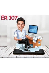 Özcan Tasarım Kişiye Özel Ahşap Biblo - Masa Başı Karikatür Biblo - Erkek Biblo 17 thumbnail 1